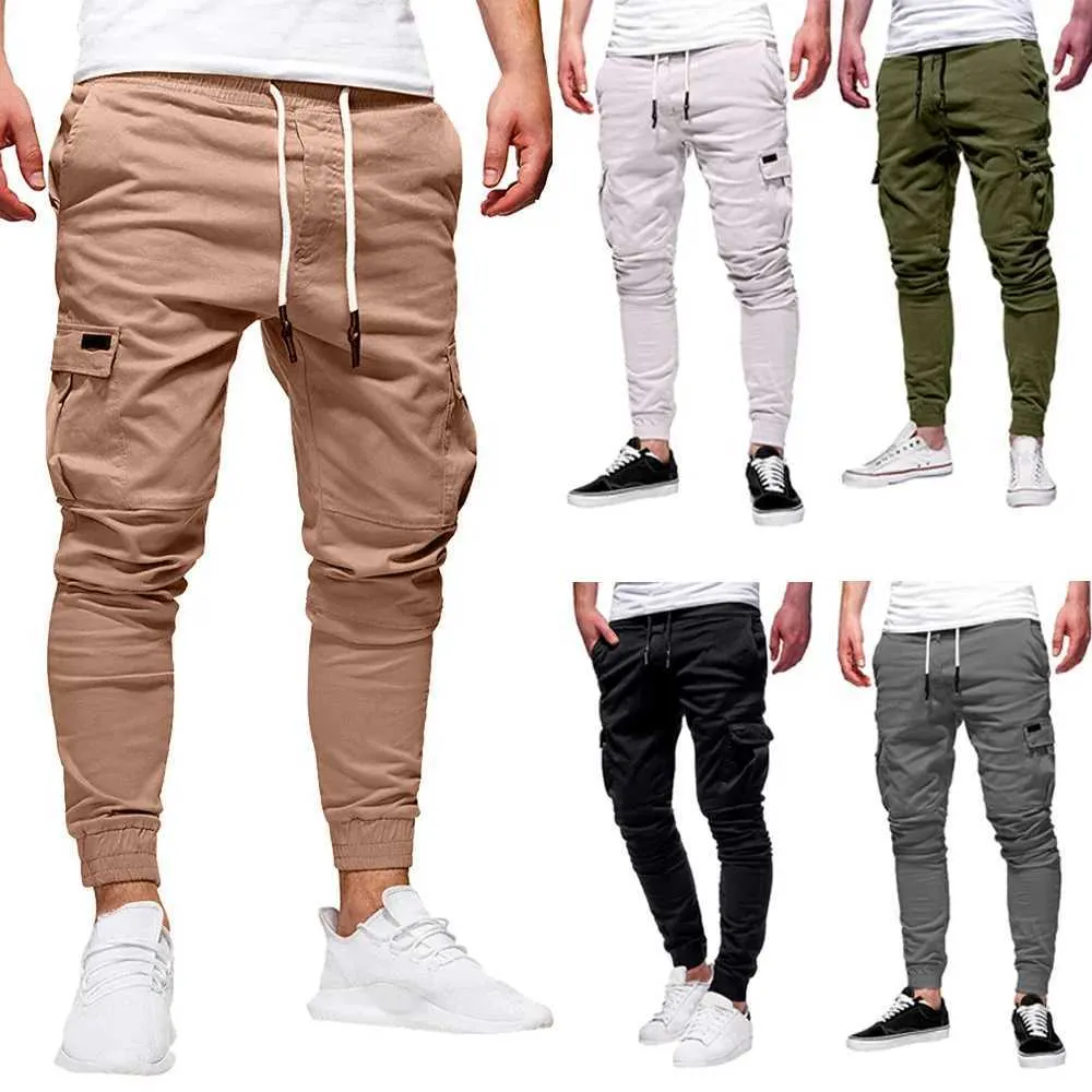 Pantaloni da uomo pantaloni da uomo casual alla moda tasche grandi tasche hip-hop harem pantaloni di alta qualità pantaloni sportivi soft maschi