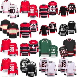 Man Youth Woman Hockey 98 Connor Bedard Jerseys 89 Andreas Athanasiou 4 Seth Jones 11 Taylor Raddysh 90 Tyler Johnson 19 Jonathan Toews Jason Dickinson Reverse Retro