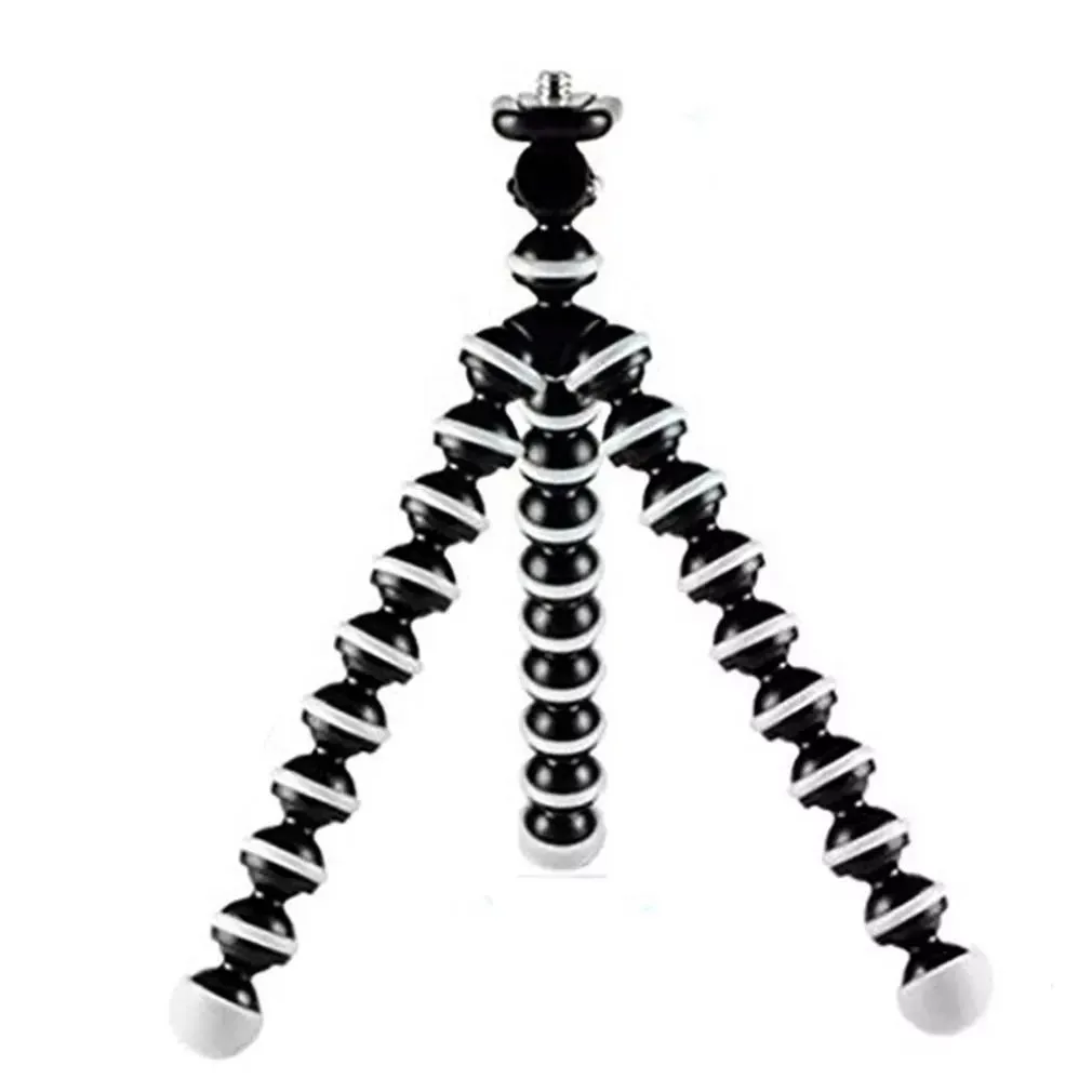 Tripods New2022 Mini Black Mini Octopus Tripod Stand Stand Câmera de celular Tripods Desktop Stand para GoPro Hero 7 6 5 Ação came titular