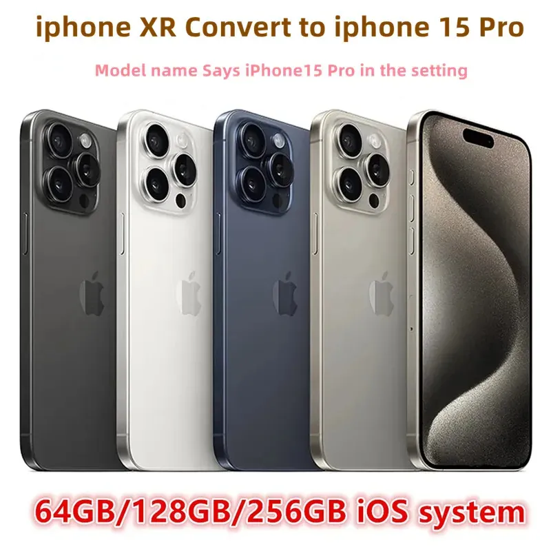 Unlocked IPhone XR Converted To IPhone 15 Pro 3GB RAM, 64GB/128GB