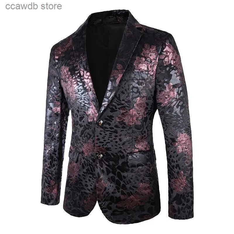 Abiti da uomo Blazer 2023 Nuovi uomini di moda stile britannico europeo e americano Velluto Perm Tempo libero Officiate Gentleman Wedding Best Man Blazer T240110