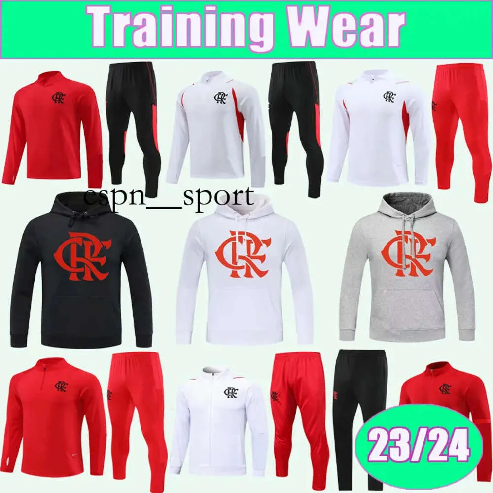 espnsport 23 24 Flamengo Jas Trainingspak Voetbalshirts PEDRO DE ARRASCAETA GERSON L. ARAUJO GABRIEL B. ERICK E. RIBEIRO THIAGO MAIA Hoodie Trainers Voetbalshirts