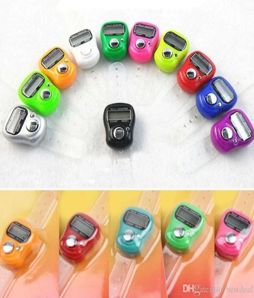 Mini Digital LCD Electronic Ring Hand Held Finger Golf Tally Counter Scorekeeper Scoring Tool Counters Score Stroke Stitch Marker 1097765