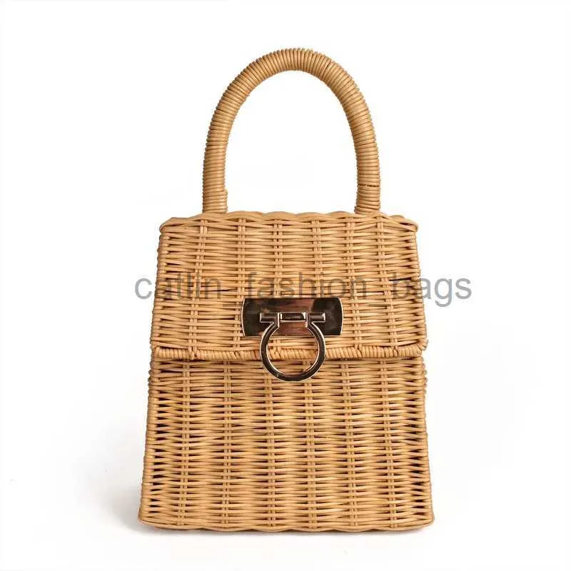 Women s Rattan Beach Bag Designer Handbag 2020 Summer Tote Casual Shoulder Bag Natural Wicker Tote Bag for Women