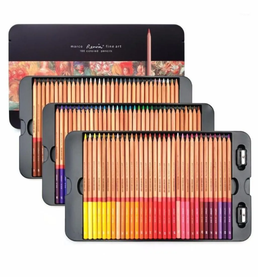 Marco Renoir 24364872100 ensemble de Crayons de couleurs lapices de couleurs professionnelles Crayons de couleur ensemble de Crayons de dessin Whole17105874