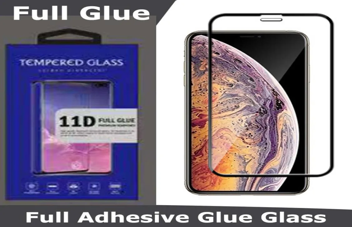 Full Adhesive Glue 3D Tempered Glass Screen Protector for iPhone 12 11 pro max X Xr 7 Plus 8 samsung A12 A02S A32 A52 5G4024896