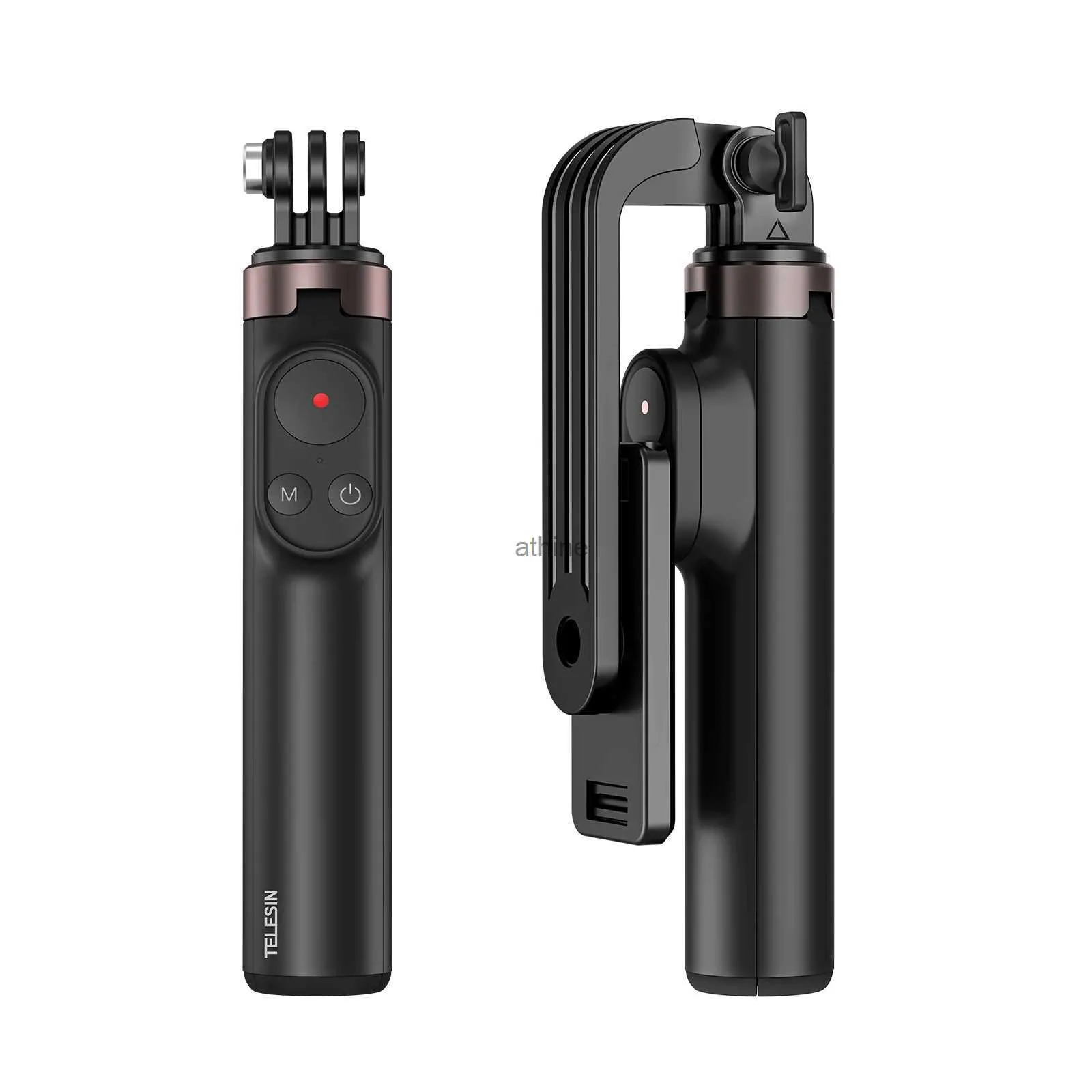 Selfie Monopods Telesin Bluetooth Selfie Stick dla 10/9/ maks./ IOS/ Android w/ zdalne sterowanie Składany statyw z magnetycznym ssą YQ240110