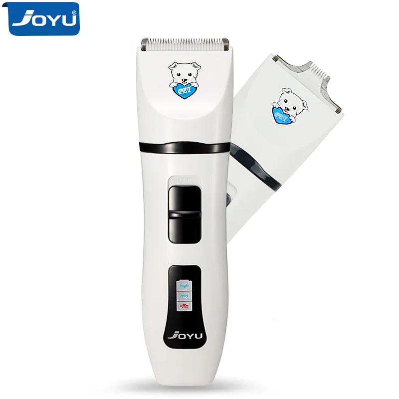 JOYU Dog Clipper Pet Electric Hair Clippers Grooming Haircut Trimmer Shaver Set Pets Cordless Rechargeable Professional Low Noice