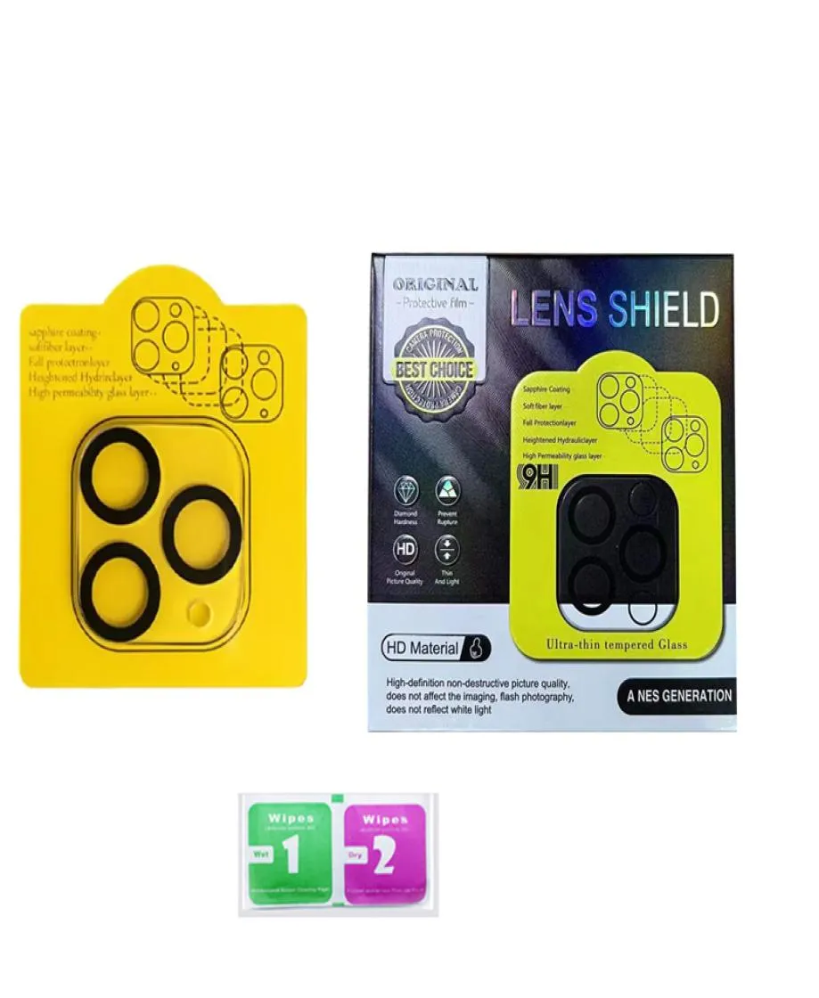 Protecteur d'objectif de caméra en verre trempé Film de protection plein écran pour iPhone 14 pro max 13 12 Mini 11 Pro avec emballage de vente au détail 6454154
