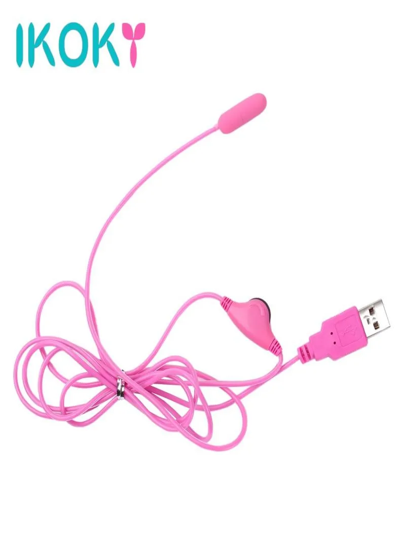 IKOKY USB Mini Bullet Vibratore Masturbatore Adulto SM Prodotto Capezzoli Giocattoli del sesso per uomini Donne Uovo vibrante Stimolatore del clitoride q17073932242