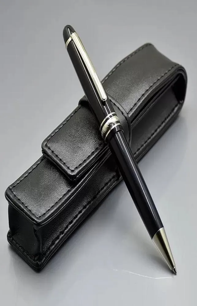 Promotion luxe Msk145 stylo à bille en résine noire écriture stylos à bille papeterie fournitures de bureau scolaire avec numéro de série9729749