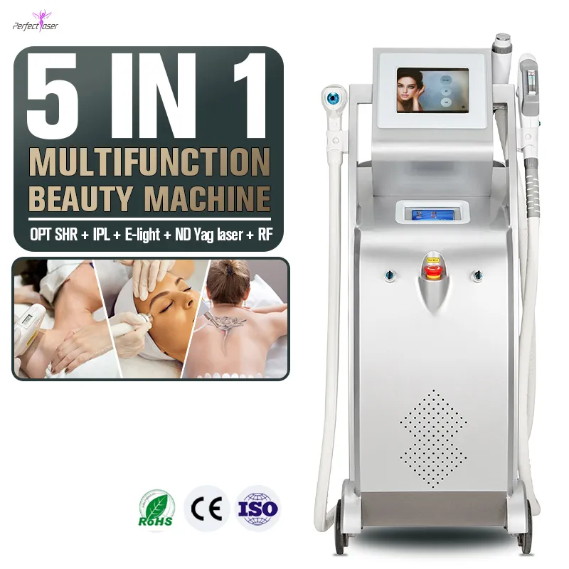 2024 Professionelles IPL-Laser-Haarentfernungssystem Elight Opt Tattoo-Entferner-Maschine Nd Yag Rf Facelift Ce FDA-Zulassung