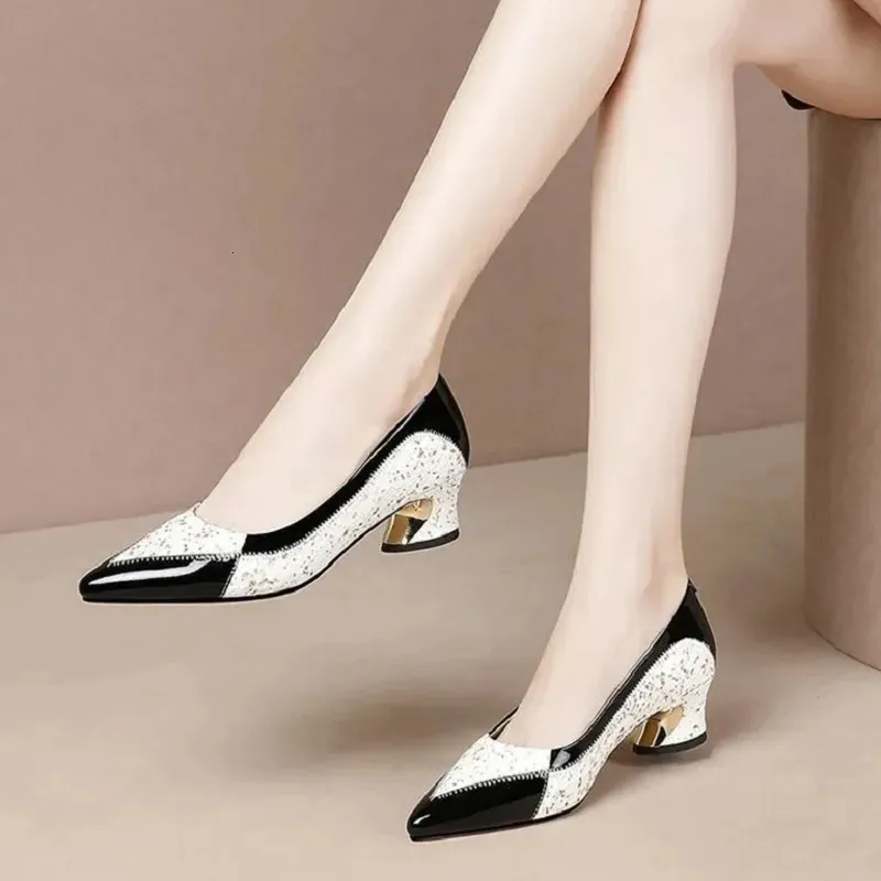 Женские модные классические туфли без шнуровки из искусственной кожи высокого качества, женские повседневные милые удобные летние туфли Sapatilha Feminina E5993 240110