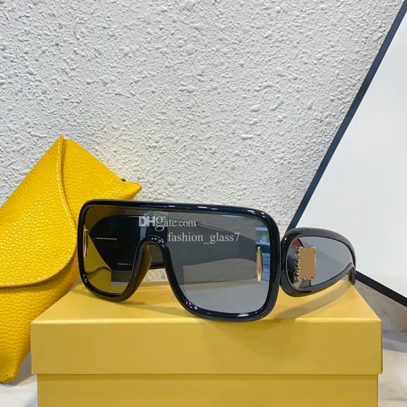 Óculos de sol quadrados grandes para homens e mulheres, designer de mudança de cor, lentes resistentes a UV400, espelhos externos de alta qualidade com capa protetora LW40122I