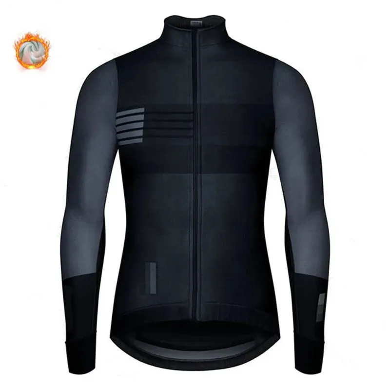 Spanje Winter Thermische Fleece Jas Wielertrui Lange Mouw Ropa Ciclismo Hombre Fietskleding Fietskleding Maillot 240109