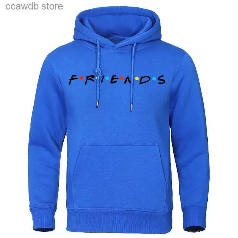 Men's Hoodies Sweatshirts Friends Printed Funny Men Fashion Casual Clothing Loose Oversized Hooded Personality Comfortable Fleece Coats T240110