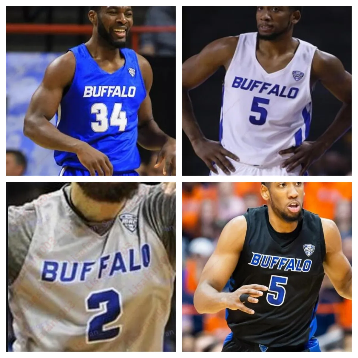 Anpassad NCAA Buffalo Bulls Basketball Stitched Jersey Alla namnnummer Män kvinnliga ungdomströjor broderade 33 Nick Perkins 41 Brock Bertram 2 Jeremy Harris