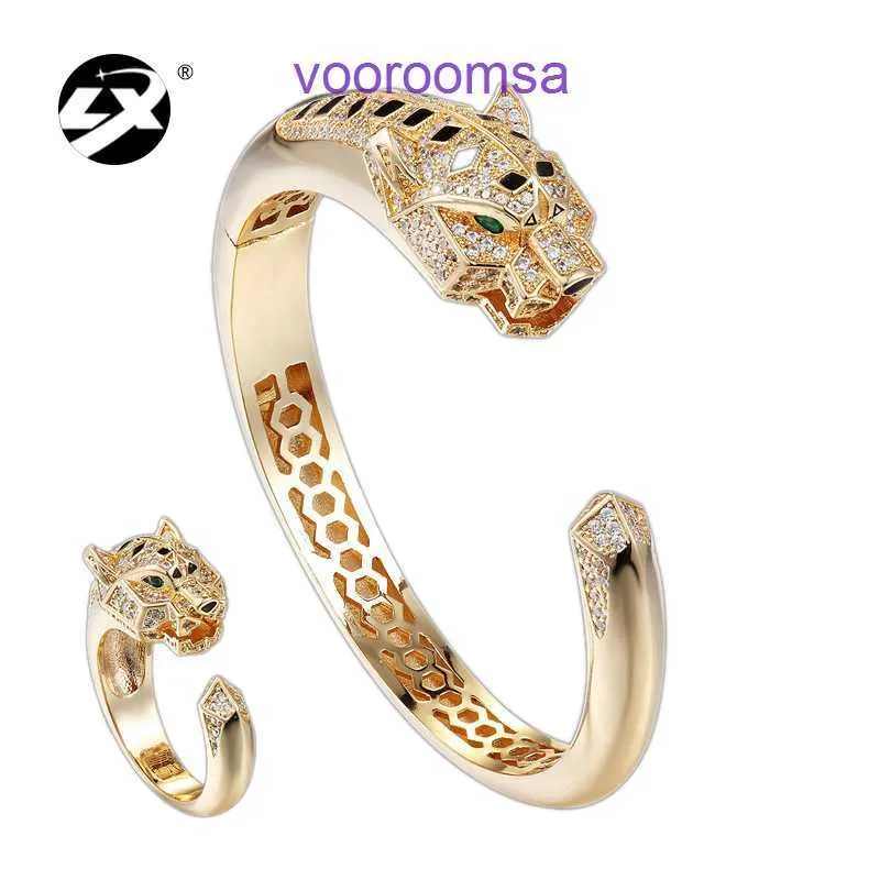 Luxury Rings designer jewelry man ring High quality Carter Style domineering leopard bracelet set atmospheric mens and womens fashion head With Original Box