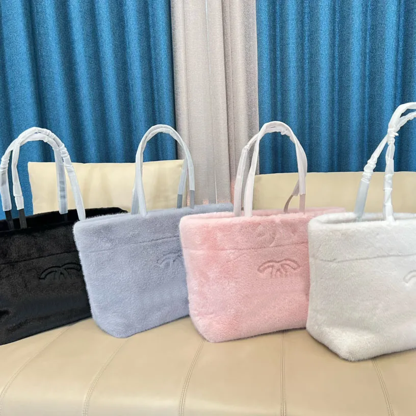 Sac de créateur de luxe pour femmes, sacs à bandoulière, sac à main de styliste, portefeuille pour femmes, sacs à main de qualité supérieure, couleur unie, peluche, sac à provisions plusieurs couleurs