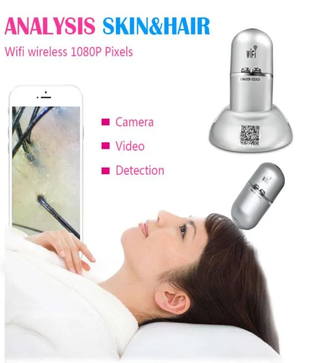 Mini USB Facial Skin Hair Analyzer Diagnose Scanner Vergrootglas X200 Vergroting Vochtanalyse Machine7708523