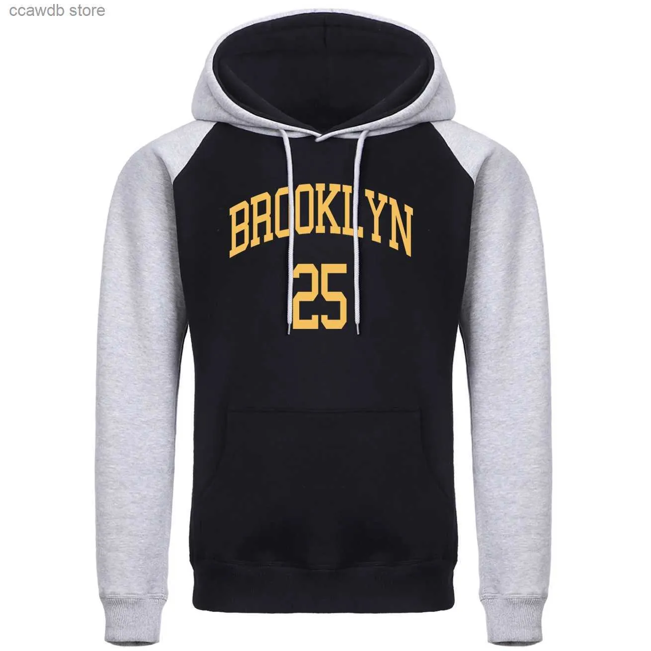 Heren Hoodies Sweatshirts Brooklyn 25 City Gele Letter Heren Hoodie Herfst Ronde Hals Hoody Hoge Kwaliteit Los Sweatshirt Casual Oversizesportswear T240110