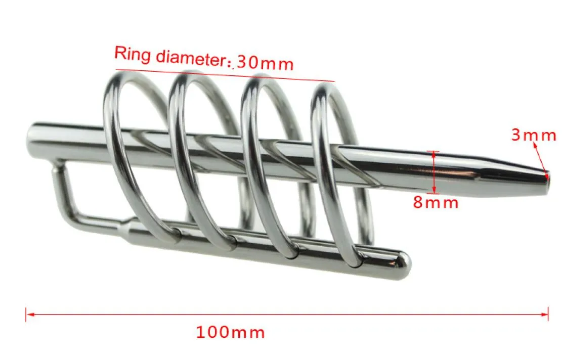 Stal nierdzewna cewnik cewnika cewnikowy rozciąganie puste rozszerzone Penis wtyczka czystości urządzenia fetyszy
