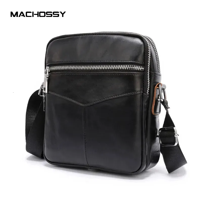 Heren Schoudertas Lederen Crossbody Hoge kwaliteit Mannelijke Echte Handtas Capaciteit Messenger Bags Tote 240110