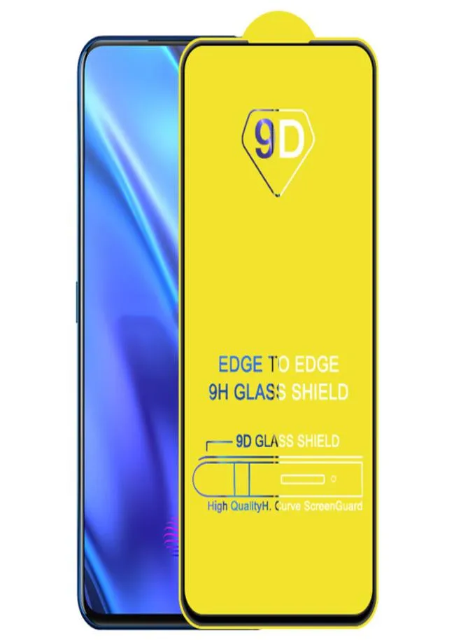 9D Couverture de colle complète Protecteur d'écran en verre trempé incurvé Film de protection de bouclier pour Samsung Galaxy M02 M02S M12 4G M22 M32 9801081