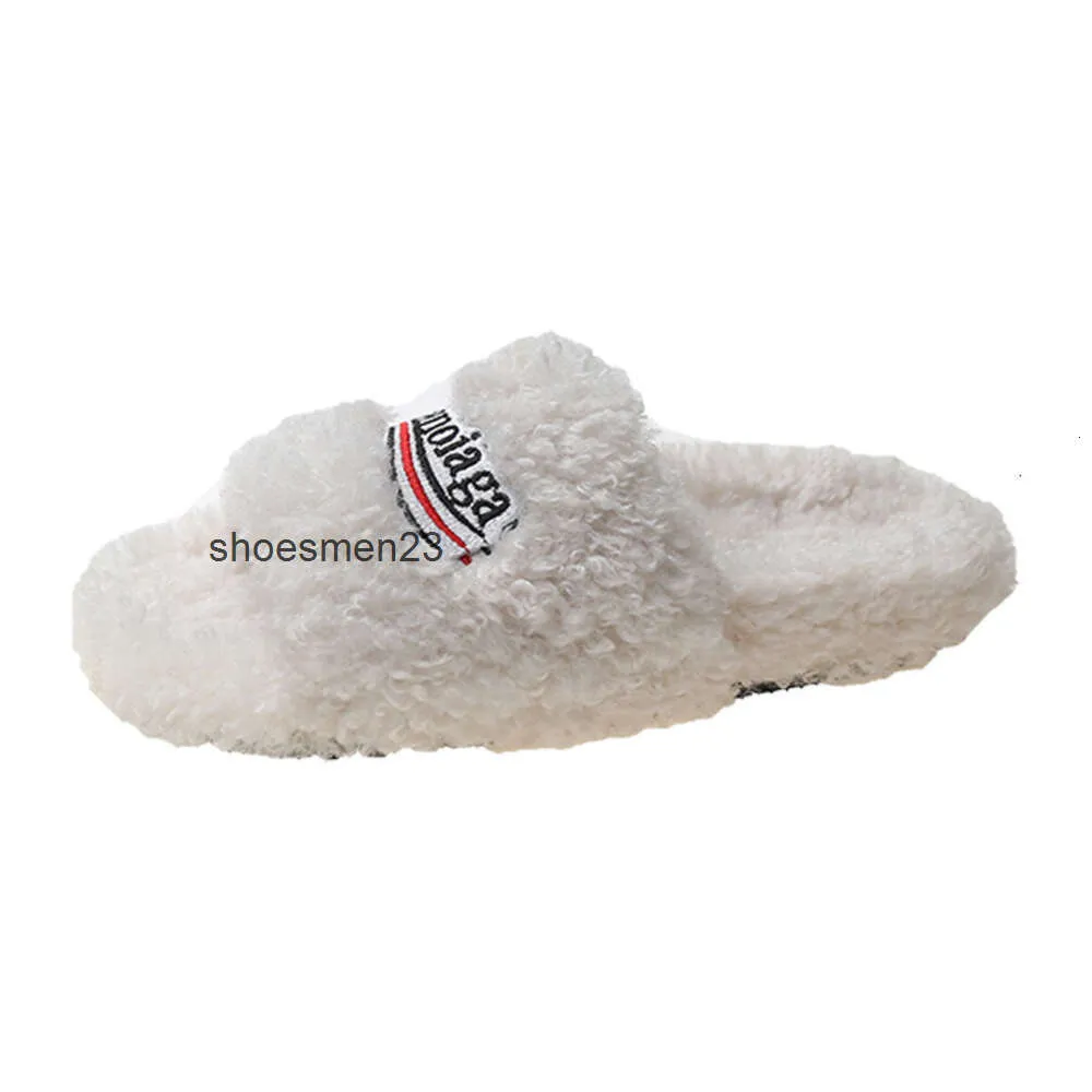 Designerskie buty Paris Sandals Luksusowe kapcie Furry platforma Pluszowe kapcie haftowe b słowo para pluszowe kapcie furry zjeżdżalnia zamszowe kapcie t38zl