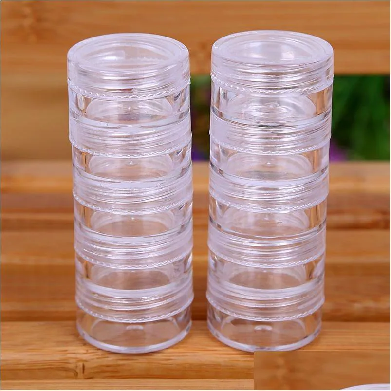 Other Home Storage Organization 5G Cream Jars Screw Caps Clear Plastic Makeup Sub-Bottling Empty Cosmetic Container Small Sample M Dhcsk