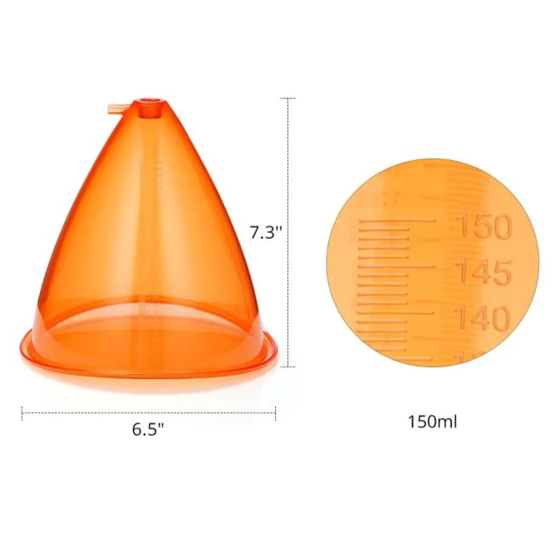 2021 nouveau 150ML XL Orange tasses 2 pièces ventouses thérapie amélioration du sein bout à bout levage vide ventouses sein Care8031612