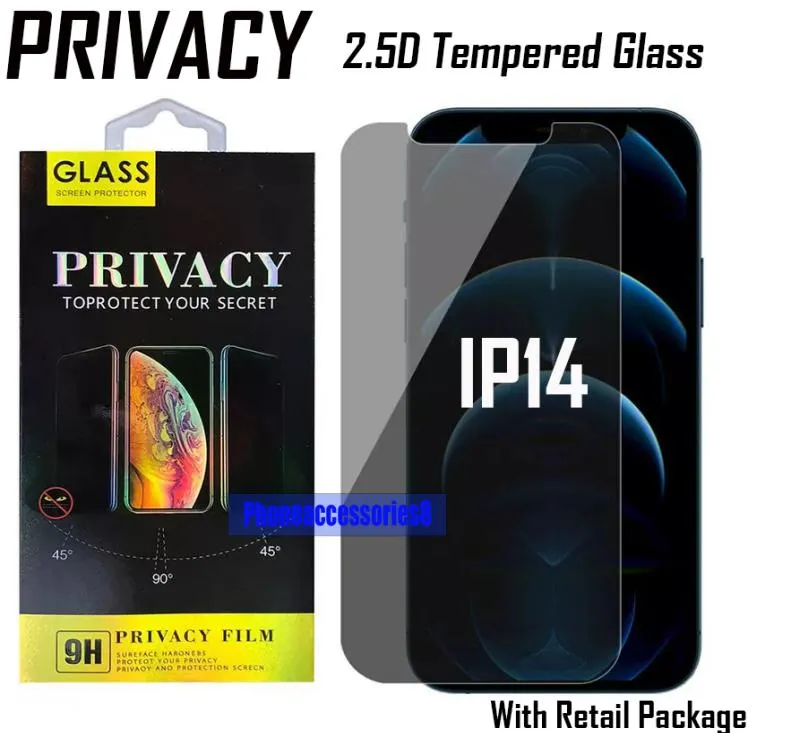 25d prywatność szklana szklana ochrona ekranu telefonu iPhone'a 14 13 12 11 Pro Max xr xs x 6 7 8 Antypeeping Antispy Glass z R4818596