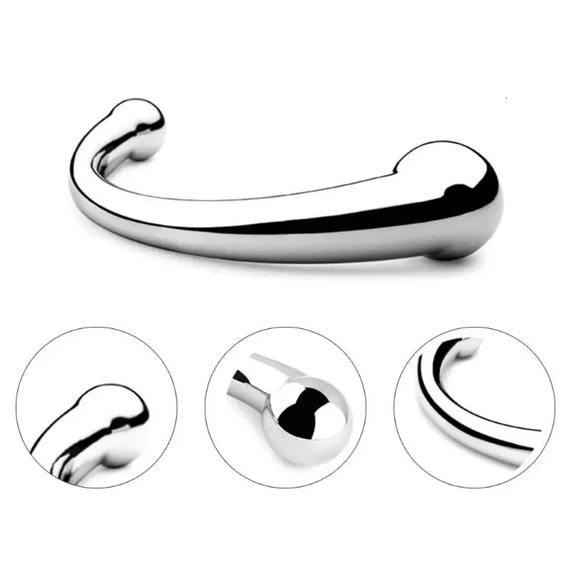 304 Stainless Steel GSpot Wand Massage Stick Pure Metal Penis PSpot Stimulation Anal Plug Dildo Sex Product For Women Men Gay 240109