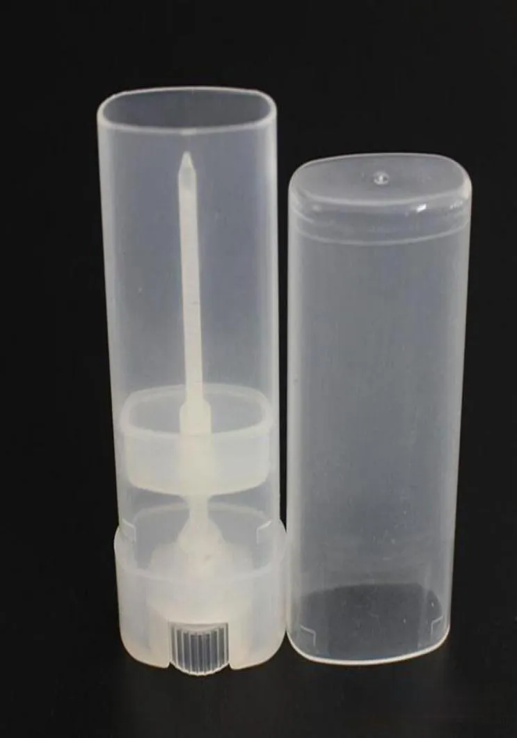 Bottiglia di plastica da 15 ml Contenitori deodoranti per tubi ovali vuoti per balsamo per labbra Contenitori per deodoranti trasparenti per rossetto bianco Moda Tubi per labbra fresche3549027