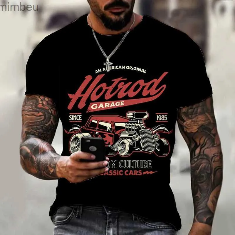 Męskie koszulki Męska Męska Moda Hot 3D Prin T Shirt dla mężczyzn Hip Hop Harajuku TEE O-Neck 2022 Summer OversizeS-Short Sleeve Casual Style Loosel240110