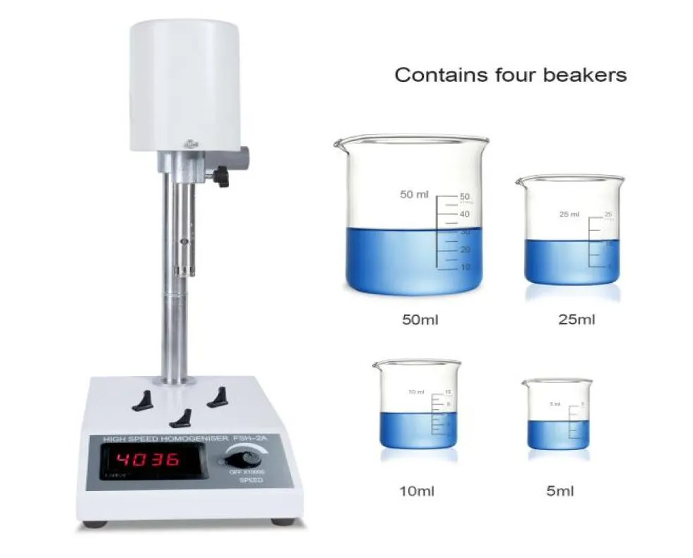 ZZKD Fournitures de laboratoire Mélangeur homogénéisateur haute vitesse FSH avec vitesse réglable de 8000 à 22000 tr/min adapté à un émulsifiant de 1000 ml8665006