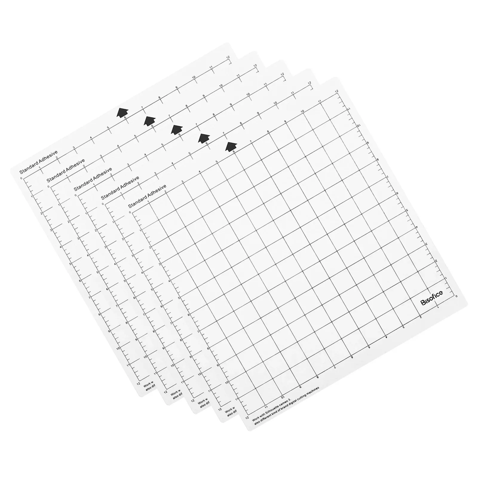 10pcs/1Pc Replacement Cutting Mat Transparent Adhesive Mat with Measuring Grid 12*12-Inch for Silhouette Cameo Plotter Machine 240109