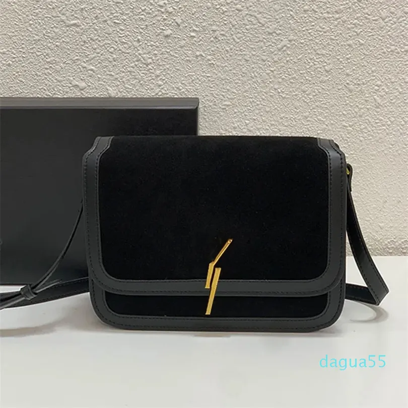 Ontwerper Solferino Tofu Tas Crossbody Tassen Kleurblokkering Dames Nubuck Lederen Schoudertas Messenger Bag Mode Letter