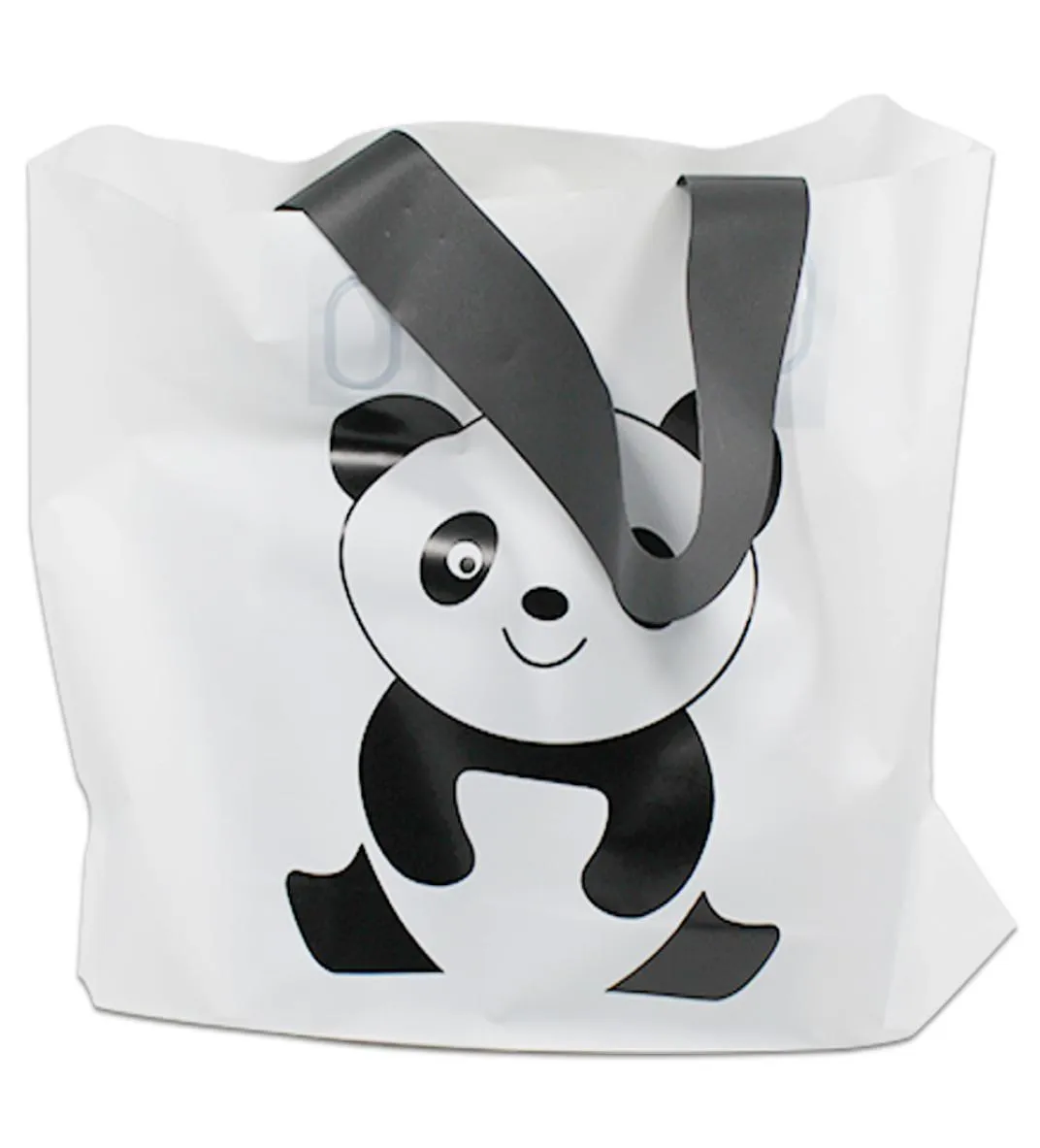 Sac en plastique de Shopping blanc avec Carton imprimé Panda, 25 pièces, avec poignée pour cadeau en tissu, pochette à la mode 4612053