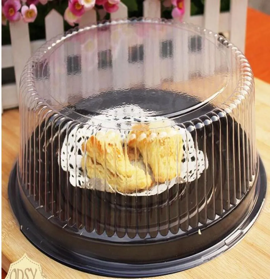 caja para pastel redonda grande entera caja de queso de 8 pulgadas recipiente para pastel de plástico transparente soporte para pastel grande 3379077