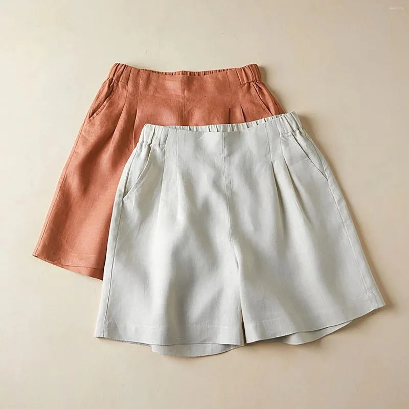 Shorts femininos mulheres casual perna larga flare com bolsos mini calças curtas mujer primavera verão cor sólida baggy solto confortável cortos