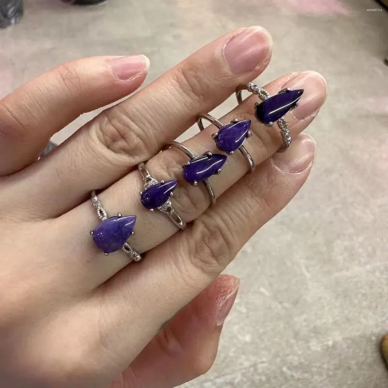 Cluster -Ringe Farbe Sugilit Ring natürlicher Edelsteinschmuck für Frauen Geschenkgroßhandel!