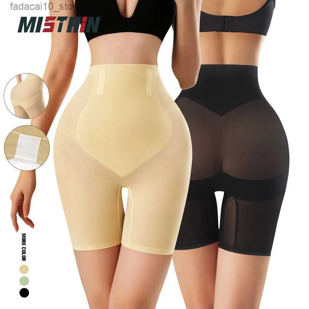 Waist Tummy Shaper MISTHIN Body Slimming Woman Transparent Underwear High Waist Shaper Panties Lingerie Sexy Flat Belly Shorts Raises Butt Q240110