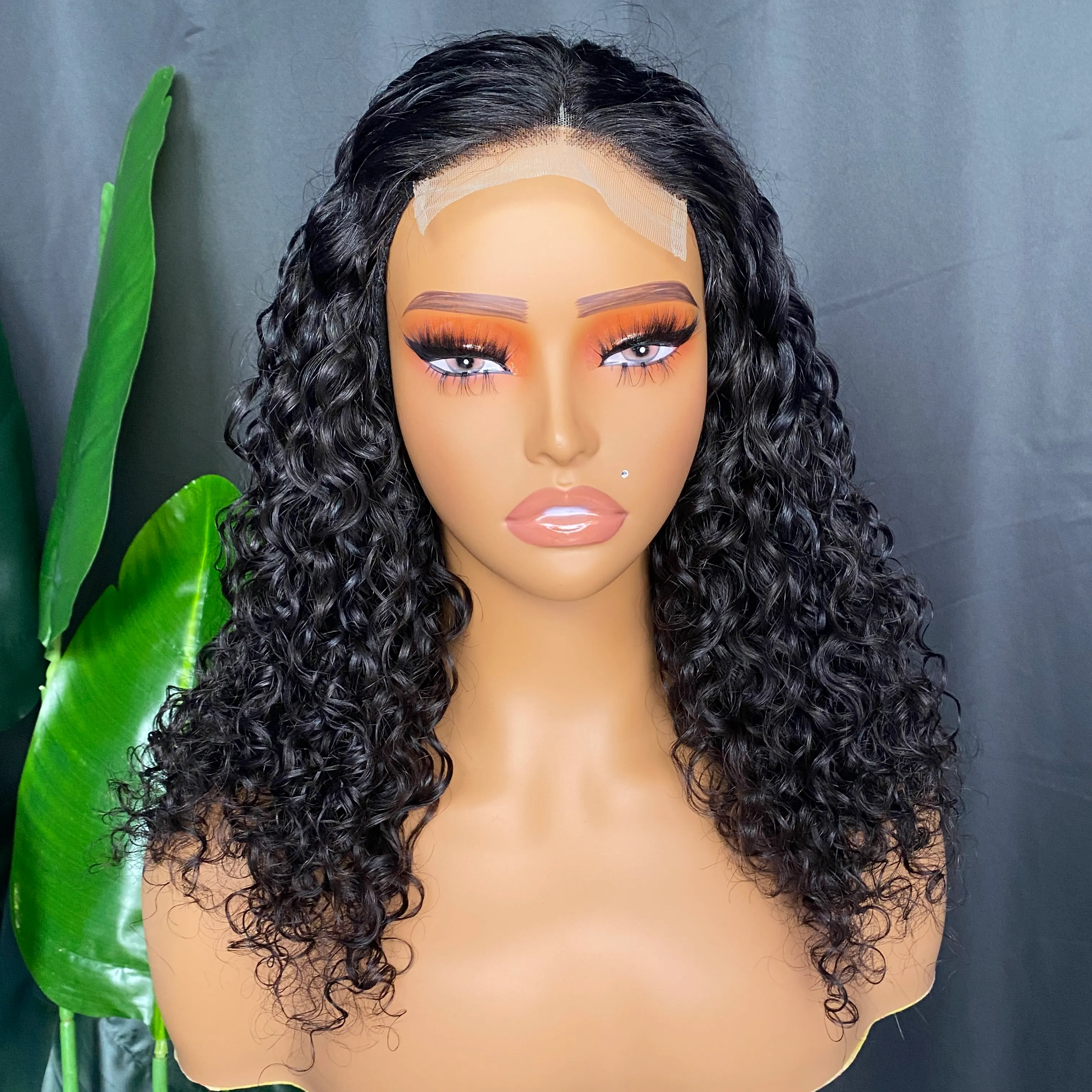 14 inch Deep wave closure wig 14 inch Deep Wave Lace Front Wig | Human Hair Pre Plucked  main image 3
