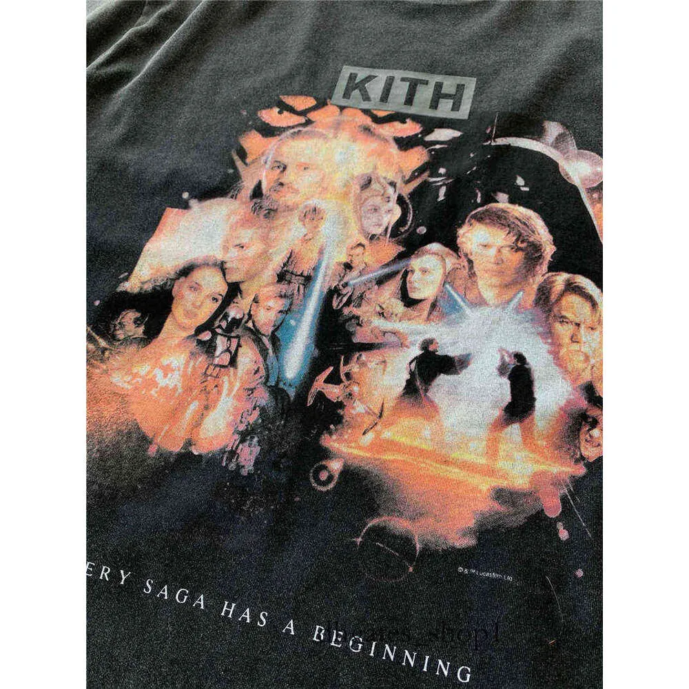 Designer Kith Tshirt 2023 Hommes Femmes Meilleure qualité Vintage Impression numérique Kith T-Shit Tee Tops T-shirt 1 R1pi Sweat à capuche de haute qualité Stone CP 50