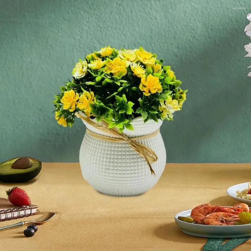 Decoratieve bloemen Mooie imitatie Botanische realistische kleine wilde chrysant Bonsai Levendige woondecoratie met niet-vervagende nep Voor