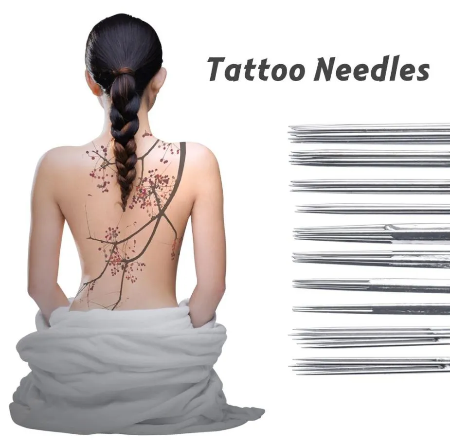 100 -stcs Wegwerp steriele tattoo naalden geassorteerde gemengde maten gemaakt door 316 roestvrij staal voor tattoo pistool kits grip tattoo benodigdheden9319228