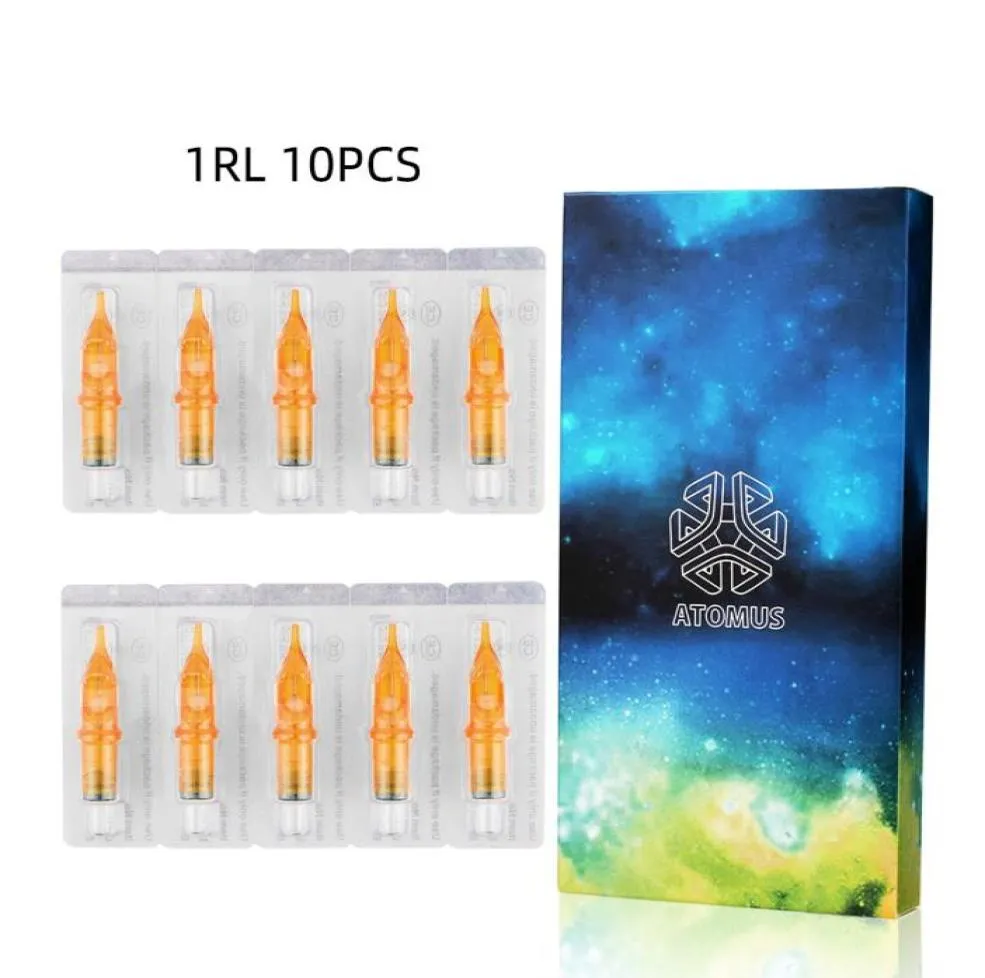 Nuevo 10 Uds. Agujas de cartucho de tatuaje RL agujas de tatuaje desechables acero médico para ametralladora Liner Shader1 3 5 7 9 11 14RL2045081