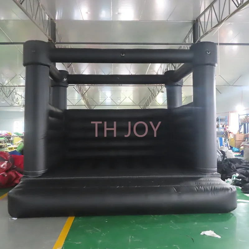 Black Inflatable Bouncer Castle House For Commercial Weddings And ...
