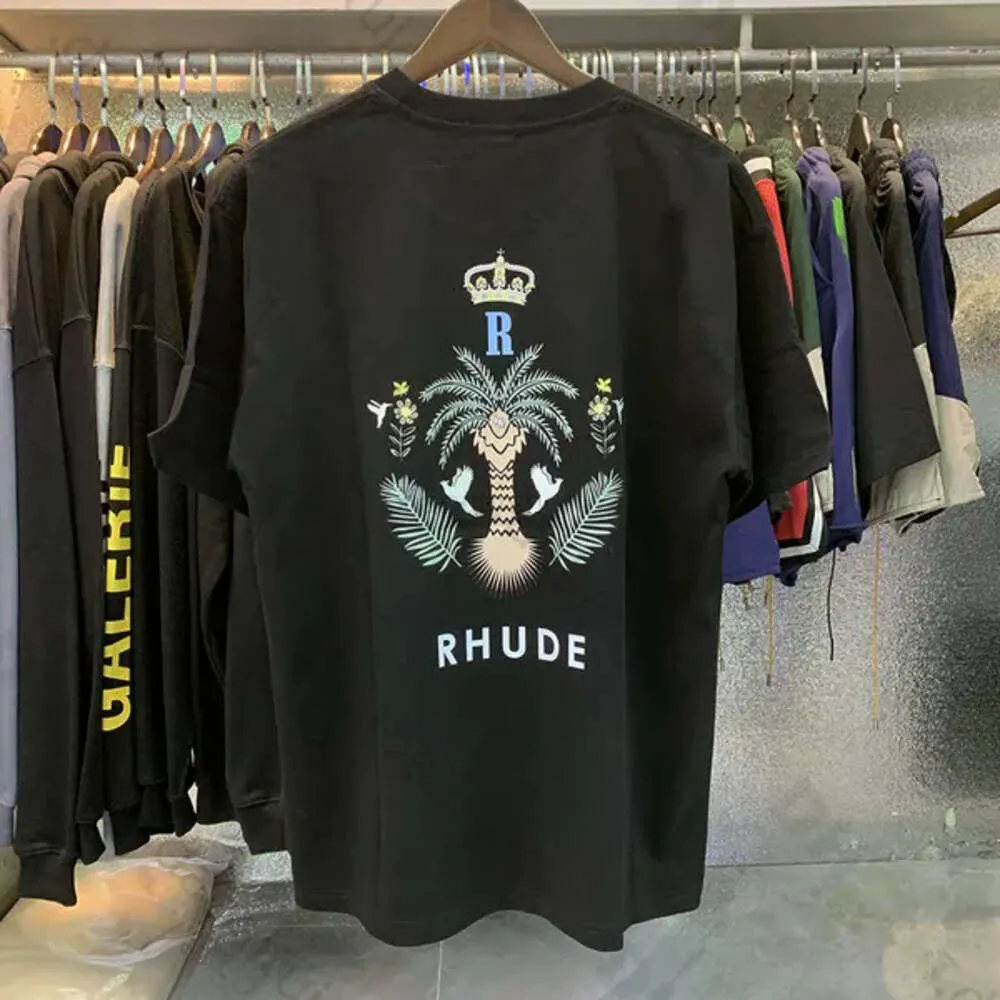 Vår sommaren rhude t shirt man t skjortor kvinnor tees skateboard överdimensionerade män kort ärm t-shirt lyx varumärke herr t-shirts asiatisk storlek s-xxl 7cr13